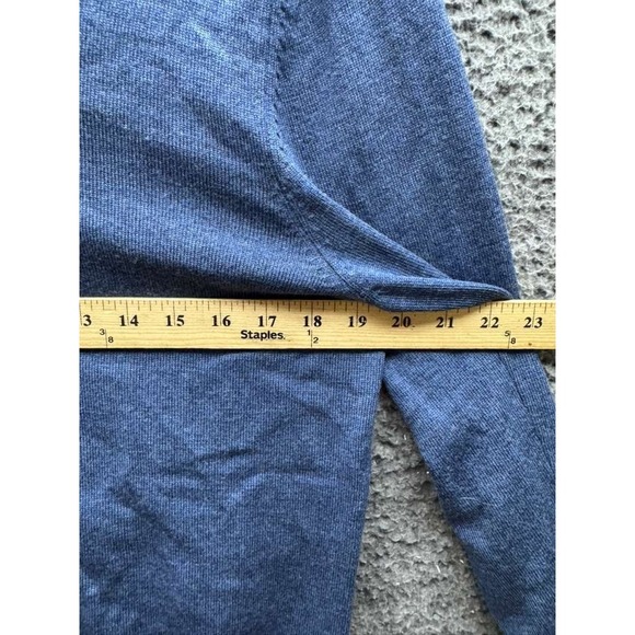 Brooks Brothers 346 Extra Fine Merino Wool V-Neck Sweater Navy Blue Mens Size S - Picture 11 of 12